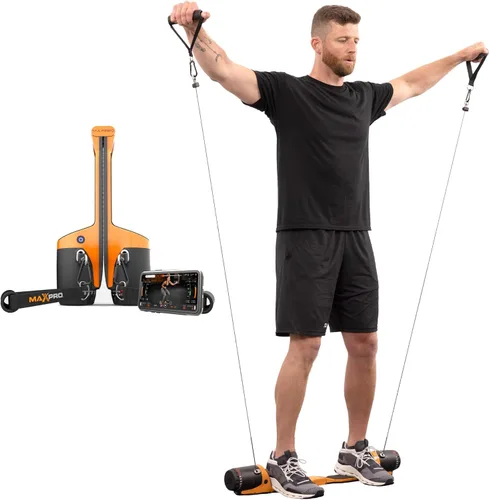 MAXPRO gimnasio en casa, como se ve en Shark Tank, versátil, portátil, con Bluetooth, para entrenamiento de fuerza, HIIT, ejercicio cardiovascular y