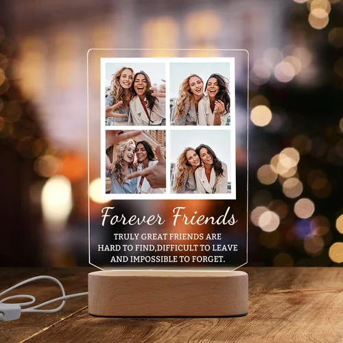 Miniatura 9 de Regalo especial de Navidad, lámpara de luz nocturna personalizada, fotos en placa acrílica, regalo para papá, mamá, regalo para familia, cumpleaños