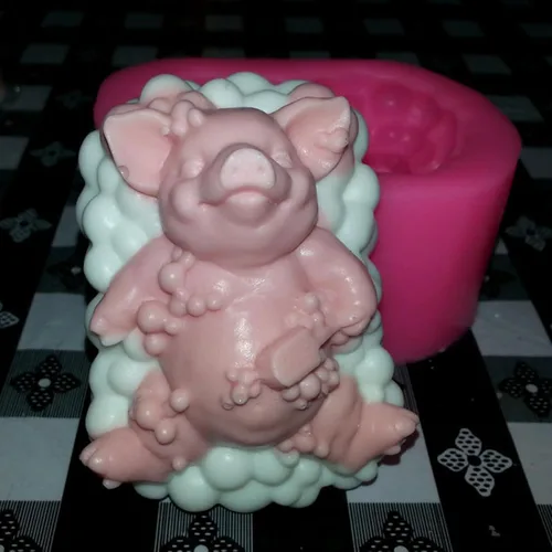 Miniatura 6 de Molde de Silicona de Cerdo para Baño para Jabón, Vela, Fondant, Chocolate, Caramelo, Decoración de Tarta, Herramientas de Pastelería, Molde