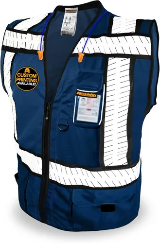 KwikSafety - Chaleco de seguridad SHERIFF & SPECIALIST [Bolsillos de uso múltiple] Chaleco reflectante Clase 2 ANSI OSHA para hombres