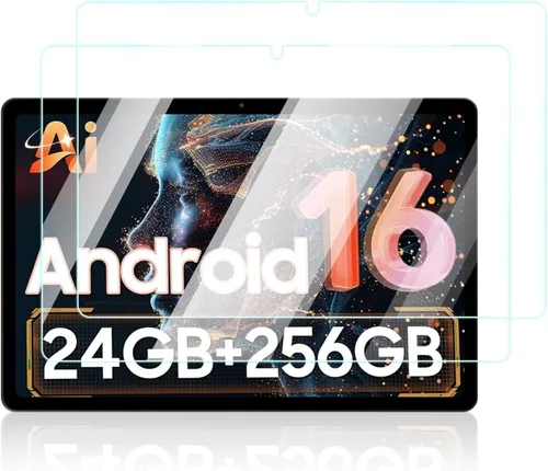 Protector de pantalla para TABWEE T20 Android 16 tabletas de 10 pulgadas, antiarañazos, dureza 9H, sensible al tacto, bordes redondeados 2.5D, sin