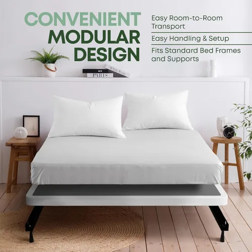 Miniatura 3 de Treaton, Unassembled Queen Bed – 2.5-Inch Wood Box Spring Only – Amish Made in USA – Quiet Noise Free - Replacement Mattress Foundation – Packed
