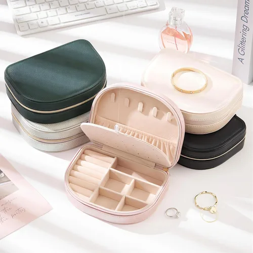 Miniatura 6 de Larlary Travel Jewelry Box,Travel Jewelry Case,Seashell-Shaped Jewelry Box, Jewelry Organizer Box for Women, Jewelry Storage Box for Rings