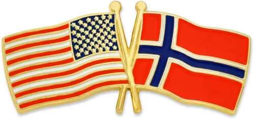 Miniatura 70 de PinMart Pin de solapa esmaltado con bandera de la amistad cruzada de Estados Unidos y el mundo
