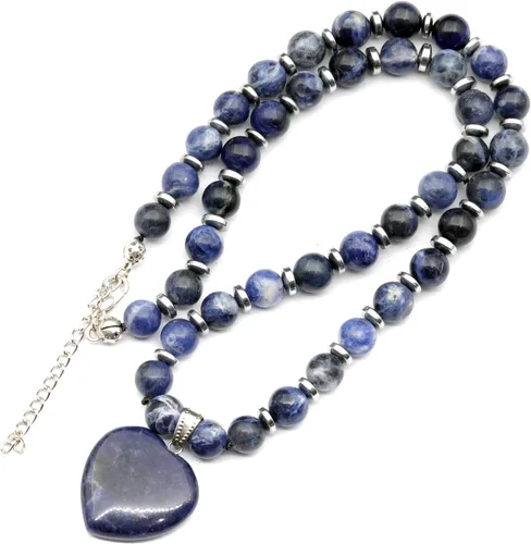 Miniatura 8 de Colgante de corazón de aventurina natural, Collar de cuentas de aventurina genuina, Collar de piedra verde, Collar de piedras preciosas, Cuentas