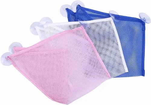 Miniatura 5 de chil Organizador de juguetes de baño con 3 ventosas fuertes montadas para baño/ducha, solución de almacenamiento, red de almacenamiento de juguetes