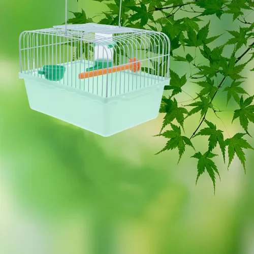 Miniatura 5 de VANZACK Jaula portátil para loros, periquitos, periquitos, viajes, portador de aves, accesorios para pájaros, portador de aves de viaje, pequeño