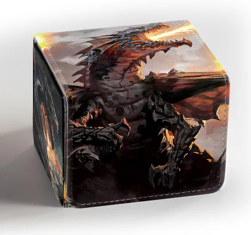 Miniatura 12 de Caja de almacenamiento para baraja de cartas, se adapta a YGO MTG, caja de almacenamiento de más de 100 cartas para juegos de cartas coleccionables