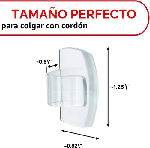 Miniatura 2 de Command Ganchos redondos para cables, Clips para colgar cables sin dañar, Clips de pared sin herramientas para colgar cables eléctricos