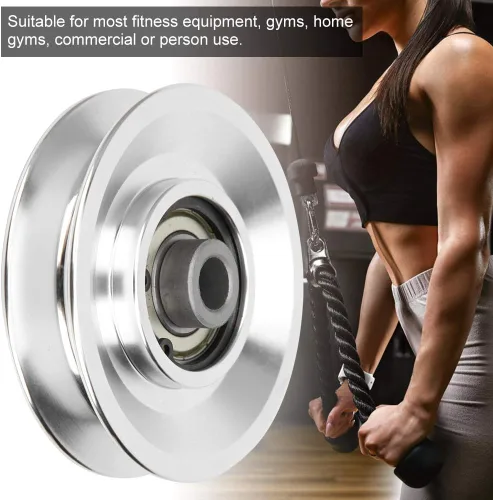 Miniatura 5 de Alomejor Polea de fitness 70 3.150 in Rueda de polea de rodamiento universal para gimnasio Equipo de fitness Máquina de cable Pieza de repuesto
