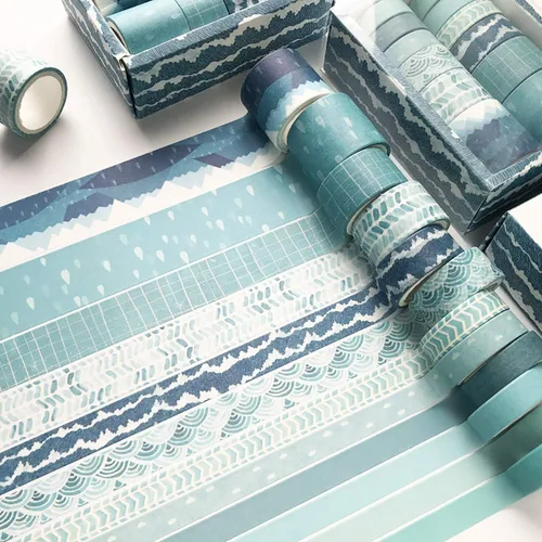 Miniatura 2 de Vilihkc Washi Tape - Juego de 12 rollos de cinta adhesiva decorativa Washi para manualidades, niños, álbumes de recortes, diario de viñas, envoltura