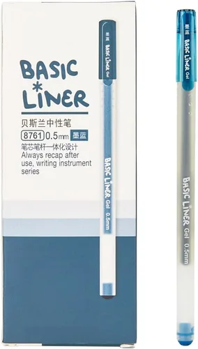 Miniatura 9 de czxwyst 8761 Basic Liner - Bolígrafos de tinta de gel de 0.020 in, punta fina (color negro, paquete de 12 unidades)