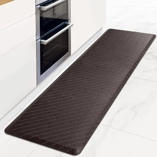 Miniatura 26 de HappyTrends Alfombras antifatiga para cocina, 4/5 pulgadas de grosor, antideslizantes, impermeables, ergonómicas, cómodas para cocina, suelo, hogar