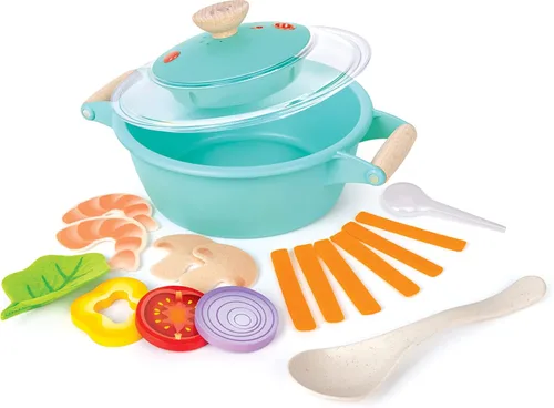 Hape Little Chef Juego de Cocina y Vapor | Cocina de Juguete con Comida de Juego y Accesorios, para Niños de 3+ Años