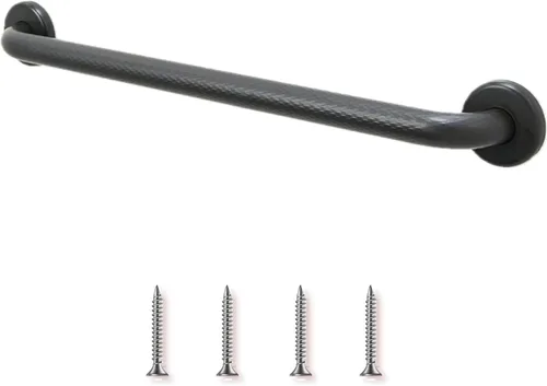 Miniatura 9 de Mango de ducha de 12 pulgadas con agarre suave Barras de agarre de acero inoxidable 304 para bañeras y duchas Pasamanos estándar ADA de bronce