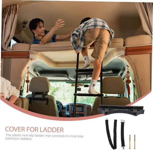 Miniatura 9 de DOITOOL Almohadilla estabilizadora de escalera para techo de escalera Protector de accesorios Cubierta antideslizante Negro