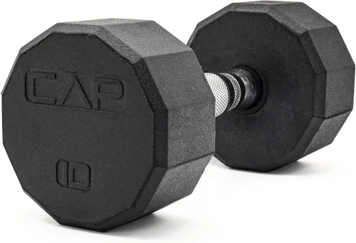 Miniatura 47 de CAP Barbell Peso de la mancuerna hexagonal recubierta, individual, 10-120 libras, múltiples opciones
