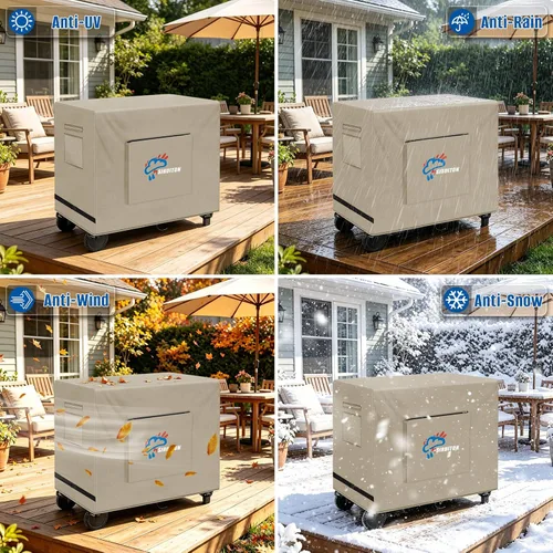 Miniatura 6 de SIRUITON Cubierta para Carrito de Bar Exterior para Mesa Portátil Exterior de 30 Pulgadas, Tela Oxford 600D de Servicio Pesado Impermeable