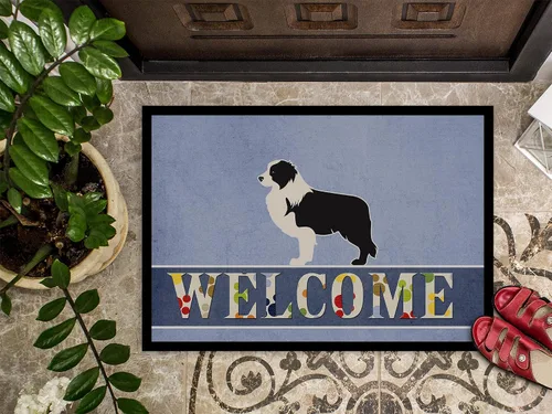 Miniatura 3 de Caroline's Treasures BB5527JMAT - Tapete de bienvenida negro Border Collie de 24 x 36 pulgadas, tapete para puerta delantera, para interiores