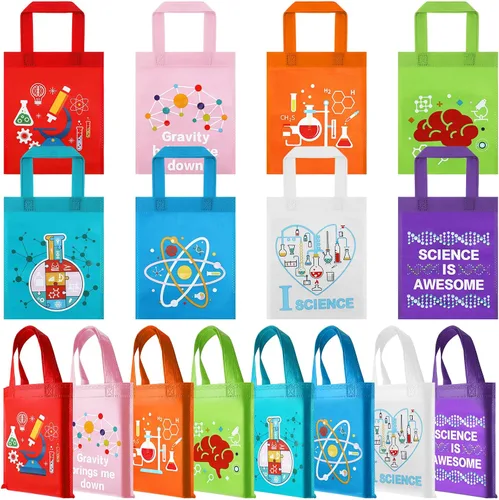 Miniatura 7 de Ferraycle 24 bolsas de recuerdos de fiesta de ciencia, decoraciones de fiesta para el último día de grado, libros, artículos de papelería, bolsa