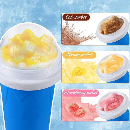 Miniatura 3 de REGNBUE Slushy Maker - Vaso mágico para hacer jugo, leche, yogur, helado, taza refrescante con tapa y popote para niños, amigos, familia