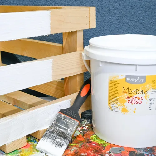 Miniatura 5 de Handy Art Little Masters White Gesso, 1 galón (128 oz) a granel, imprimación acrílica para lienzo, madera y más, fabricado en Estados Unidos, AP