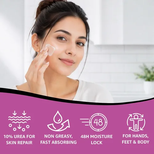 Miniatura 7 de Crema 10% de urea con aloe vera, aceite de jojoba y ácido salicílico, 5.1 fl oz hidratante para manos, pies, cara y cuerpo secas y agrietadas