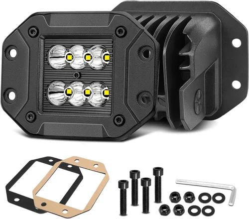 Miniatura 12 de 3" SAE luces antiniebla LED legales para la calle, aprobadas por DOT, cubos LED cuadrados, cápsulas de luz antiniebla de haz trun-cado, 2 piezas