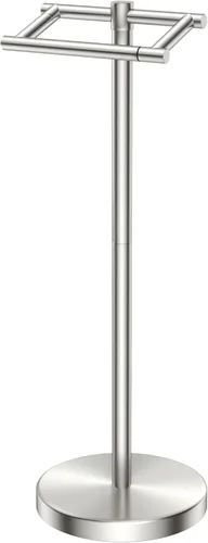 Miniatura 8 de FORIOUS Soporte de Papel Higiénico para Montaje en Pared, Soporte de Rollo de Tejido Giratorio de Doble Poste de Acero Inoxidable Resistente al