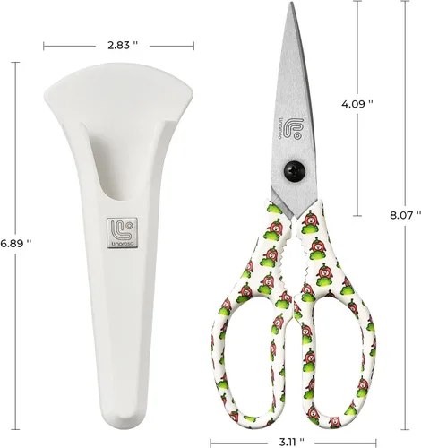 Miniatura 5 de Linoroso Tijeras de Cocina Resistentes Tijeras de Cocina con Soporte Magnético Hechas con Acero Japonés 4034, Tijeras de Cocina Multipropósito Ultra