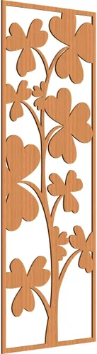 Miniatura 33 de 9 3/8 pulgadas de ancho x 24 3/8 pulgadas de alto x 1/4 pulgadas de alto, Bradford Paneles de pared decorativos de madera de calado, roble rojo rojo