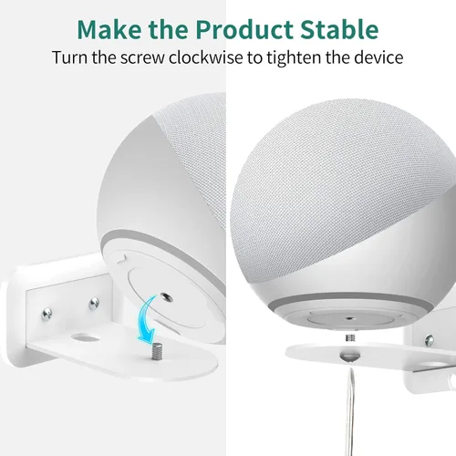 Miniatura 4 de HomeMount Soporte de pared de metal para Google Nest Mini y 4ª generación, soporte de pared para altavoz con gestión de cables para ocultar cables