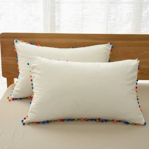 Miniatura 4 de Softta Grils - Juego de cama con pompones y volantes