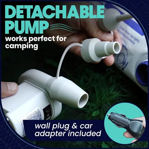 Miniatura 2 de EnerPlex Colchón de Aire para Acampar con Bomba Incorporada - Colchón Inflable Twin para Huéspedes de Viaje - Cama Portátil para Adultos y Niños