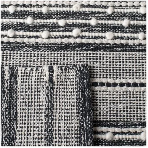 Miniatura 5 de SAFAVIEH Striped Kilim Collection STK516Z - Alfombra decorativa hecha a mano de algodón de tejido plano, 2 pies 3 pulgadas x 5 pies