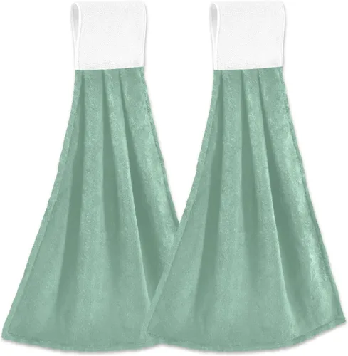 Miniatura 35 de Juego de 2 toallas de mano amarillas y naranjas, suaves, absorbentes, decorativas, para baño, secado rápido, barra de té, toalla colgante para baño