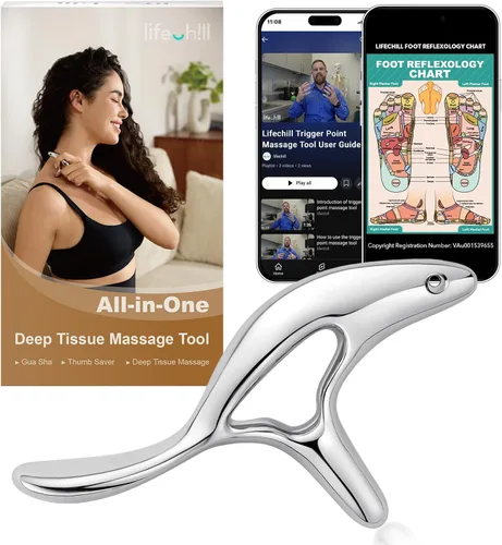 lifechill Herramienta de masaje de punto gatillo para masaje de tejido profundo y Gua Sha, herramienta raspadora muscular HSA para aliviar el dolor