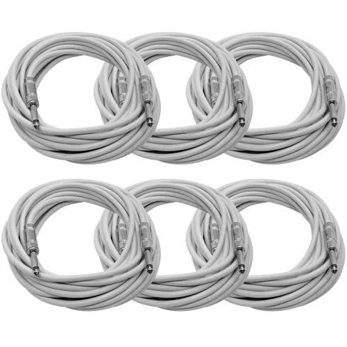 Miniatura 40 de Seismic Audio Cables de guitarra para altavoces, cables de guitarra TS de ¼ pulgadas, 3 pies, multicolor, paquete de 6 Color múltiple