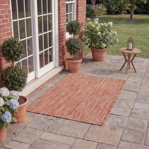 Miniatura 84 de SAFAVIEH Alfombra Lavable para Exteriores Colección Courtyard - Pasillo de 2'3" x 6'7", Azul Marino y Gris, No Desprende Pelusa y Fácil Limpieza