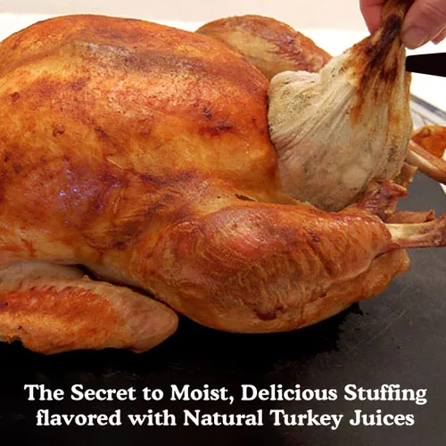 Miniatura 4 de Regency Wraps Bolsas de relleno de pavo, bolsa de malla 100% algodón que permite que el jugo de aves de corral le dé sabor al aderezo con extracción