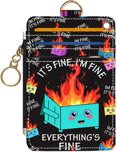 Miniatura 9 de Portafolios delgado Portafolios para tarjetas de crédito, Portafolios RFID para mujer Linda pequeña cartera de bolsillo frontal con cremallera