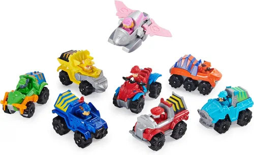 Miniatura 6 de Paw Patrol, True Metal Dino Rescue - Paquete de 8 vehículos coleccionables fundidos a presión, escala 1:55 Paquete de 8 regalos de rescate
