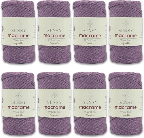 Miniatura 103 de Sensy - Cuerda de poliéster prémium de 0.118 pulgadas (0.118 in), 131 yardas, 100% polipropileno, cordón de macramé, cuerda de ganchillo de 0.118