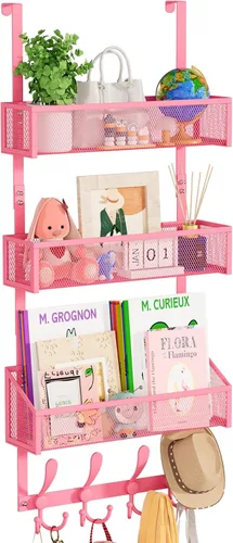 Miniatura 12 de Kaiferty Organizador de ganchos para colgar sobre la puerta, perchero para colgar sobre la puerta, toallero, organizador de almacenamiento