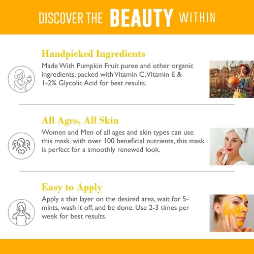 Miniatura 3 de L&I Apothecary 4 onzas líquidas Arista Pumpkin Enzyme Mask - Mascarilla exfoliante para tono desigual, líneas finas y opacidad. Máscara aclaradora.