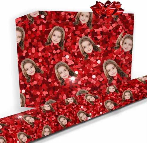 Miniatura 31 de Papel de regalo personalizado, divertido papel de regalo para cara, foto, nombre, Día del Padre, rollo de regalo para papá, hombres, mujeres, niños