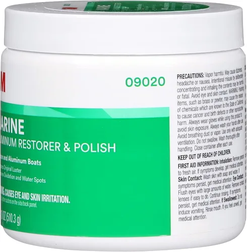 Miniatura 7 de 3M Restaurador y Pulidor de Aluminio Marino, 09020, 18 oz, para Detallado Marino, Elimina la Oxidación Severa y el Deslustre, 1 Tubo