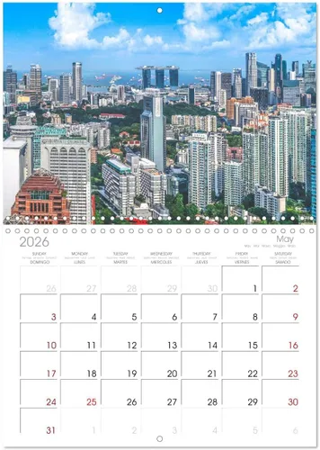 Miniatura 9 de Singapur - Ciudades modernas y naturaleza intacta. (calendario mensual de pared 2024 11.7 x 16.5 pulgadas (abierto), calendario de 14 meses CALVENDO