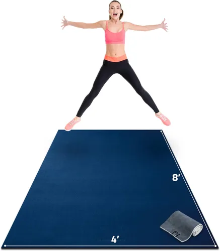Gorilla Mats Alfombrilla de ejercicio grande de alta calidad, de 6 x 4 x 1/4 pulgadas, ultra duradera, antideslizante, tapete de entrenamiento para