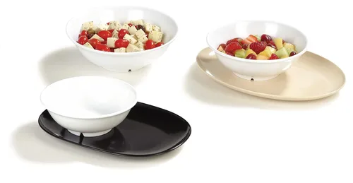 Miniatura 7 de Carlisle FoodService Products Cuenco de plástico reutilizable con pies para el hogar y el restaurante, melamina, 36 onzas, color blanco